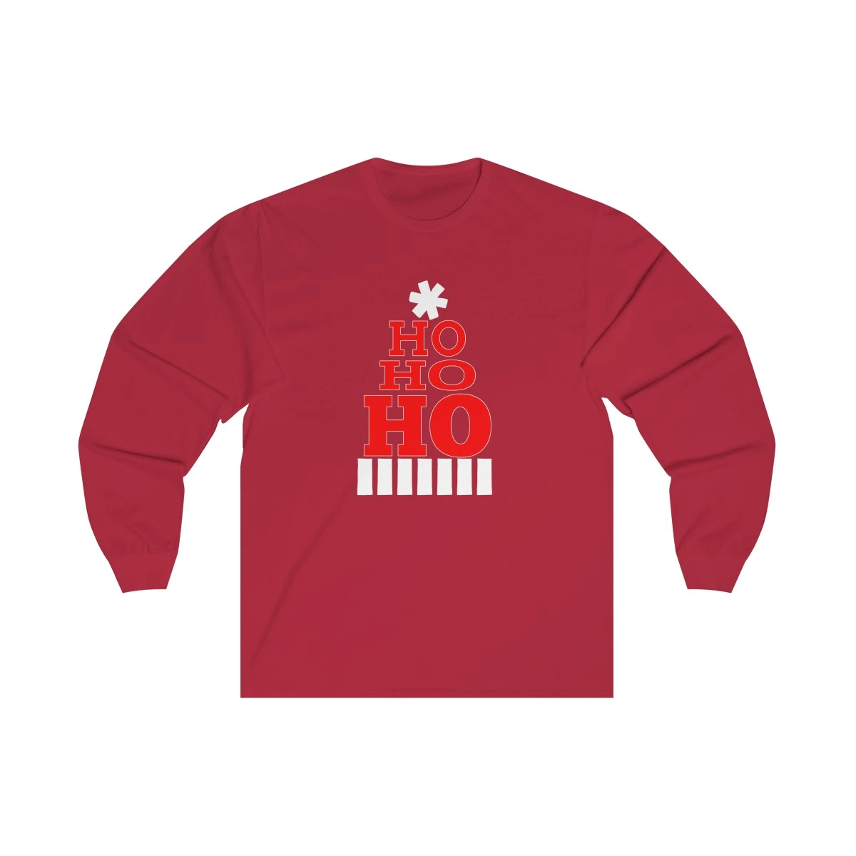 Santa Hat from words Ho, Ho, Ho on Delta Unisex Longsleeve T-shirt