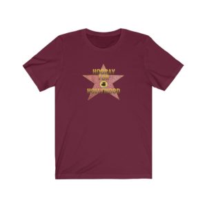 Hooray for Hollywood Star Art on Unisex Jersey Short Sleeve Tee for Men and Women