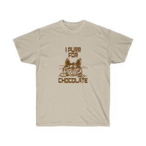 I Purr for Chocolate for Cat Lovers T-Shirt for Men and Women