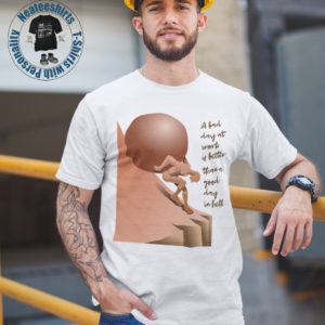 bad Day working mockup of man wearing t-shirt