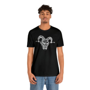 Krampus Mask Line Drawing T-shirt