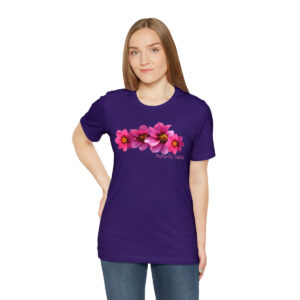 Simple Dahlia Flowers T-shirt in Soft Cotton