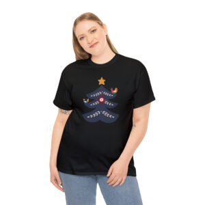 Scandinavian-inspired design Christmas Tree with Doves t-shirt for Men and Women