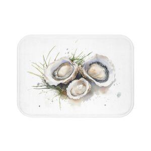 Artistic Original Oyster Bath Mat for Coastal Decor